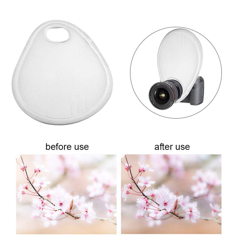 Camera Flash Diffuser,Eliminate Harsh Light and Shadow,Foldable with Storage Bag Easy Install Flash Diffuser Camera Accessories white not null