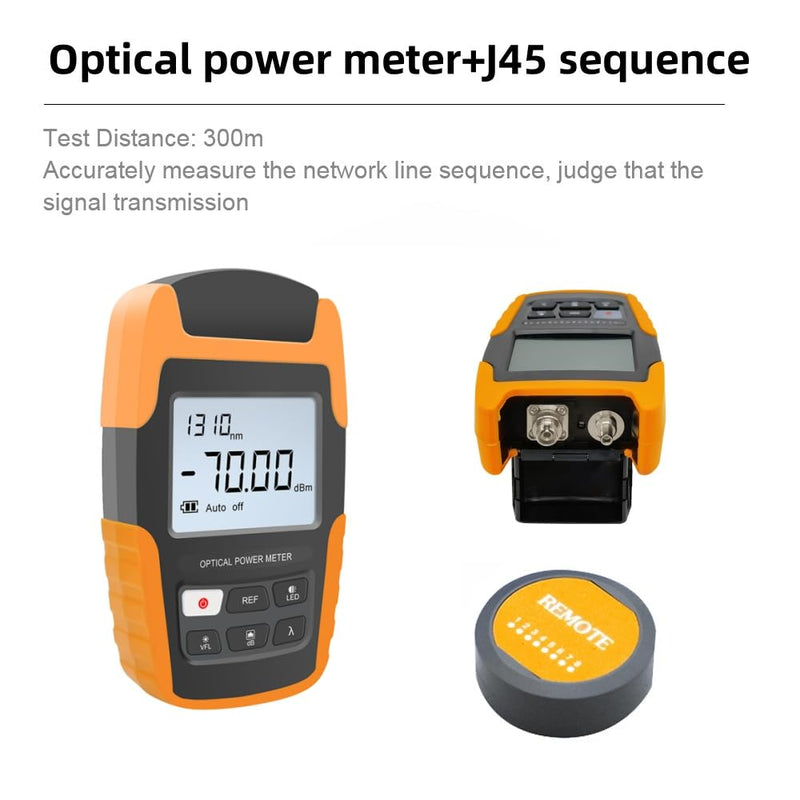 [AUSTRALIA] - Mini Optical Power Meter,4-in-1 Portable Fiber Optical Power Meter with Universal FC/SC/ST Interface and Built-in 2Mw Visual Fault Locator,10 Wavelengths OPM530-07 