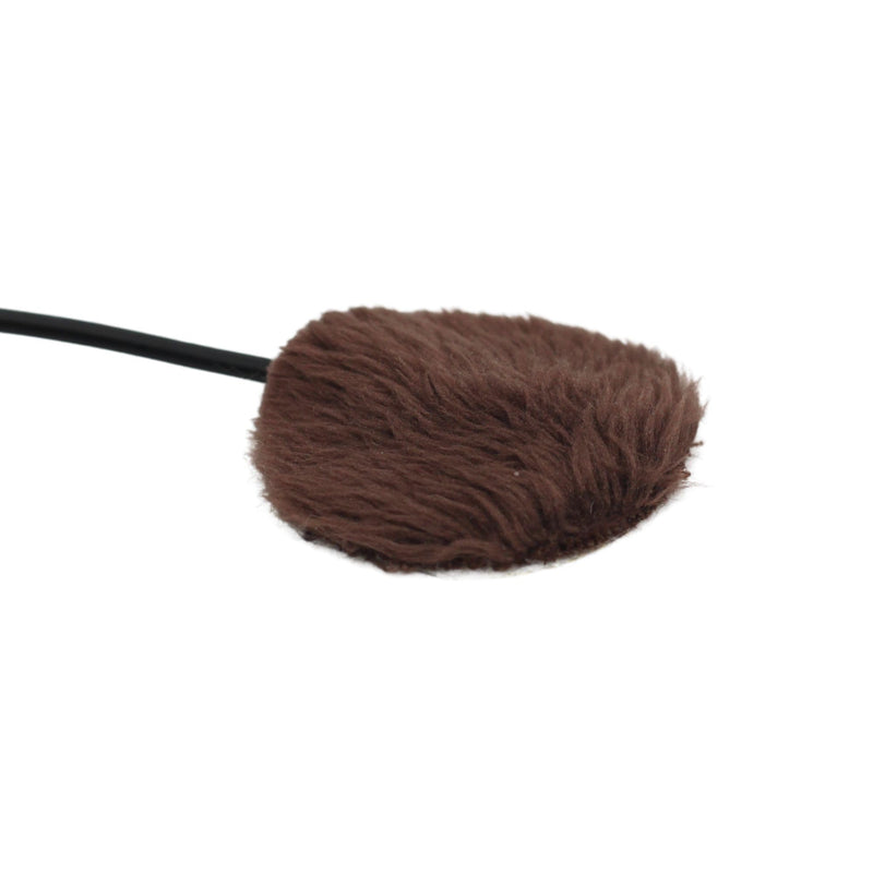 URSA Plush Circles - 5mm length short fur LAV covers. Reusable & Super Soft. 25mm Diameter (100x Circles, Brown) 100x Circles