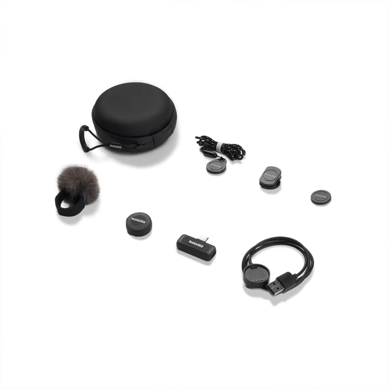 Insta360 Mic Air,Ultralight 7.9g Transmitter, as Compact as a Coin, 48kHz Audio with Built-in Noise Reduction, 10-Hour Battery Life, 300m Range, X5/X4/ACE PRO 2, Flow/Flow 2/Flow 2 PRO((1 TX + 1 RX) 1 TX + 1 RX