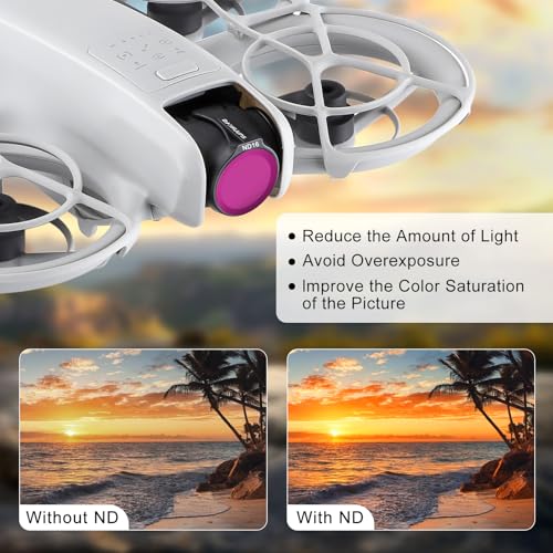 Sunnylife ND Filter Kit for DJI Neo, ND8/16/32/64, CPL & UV, 6-Pack ND8, ND16, ND32, ND64, CPL, MCUV