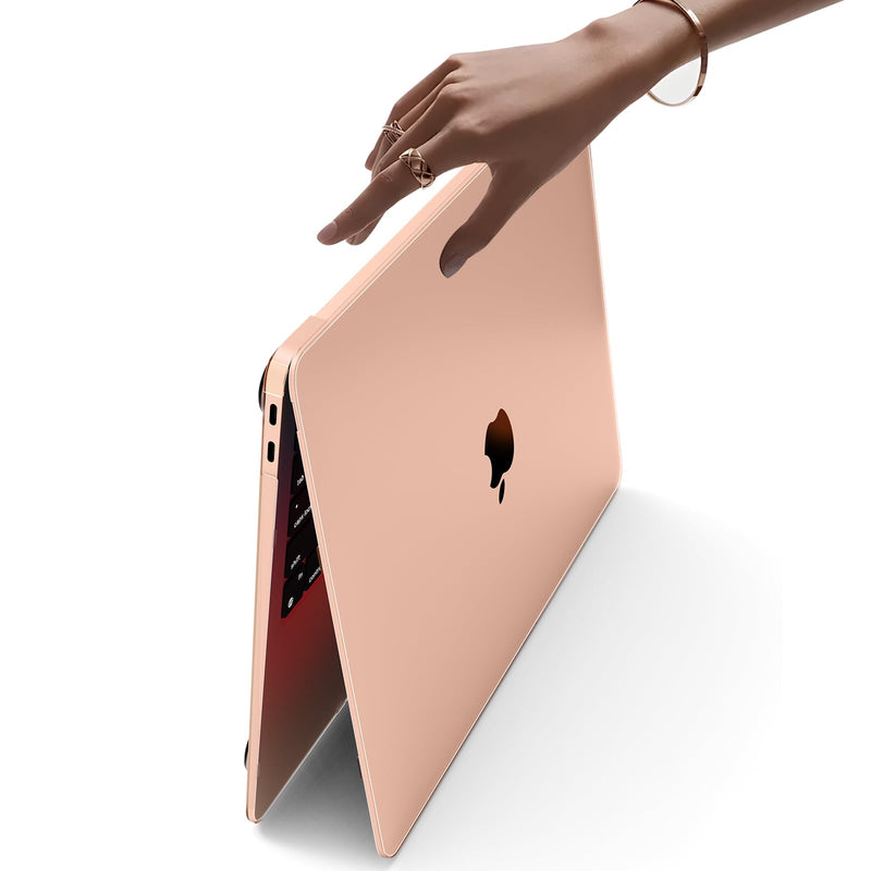 Compatible for Macbook Air 13 inch Case M1 2020 2019 2018 [Same as Bare Device] Sturdy Protective Hard Shell Cover for Laptop A2337 A2179 A1932 - Gold Clear
