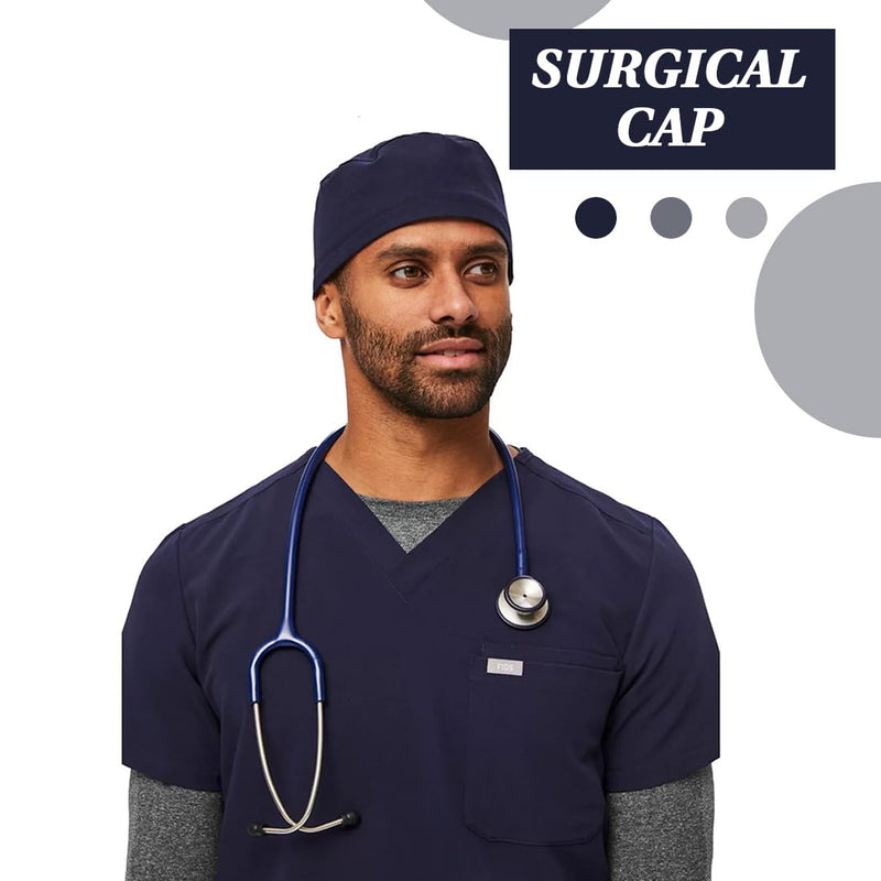 DWFEYOI Surgical Hood Fabric, Surgical Caps, Fabric Nurse Accessories for Doctors, Nurses, Dentists, Pharmacists, Vets, Medical Staff, blue