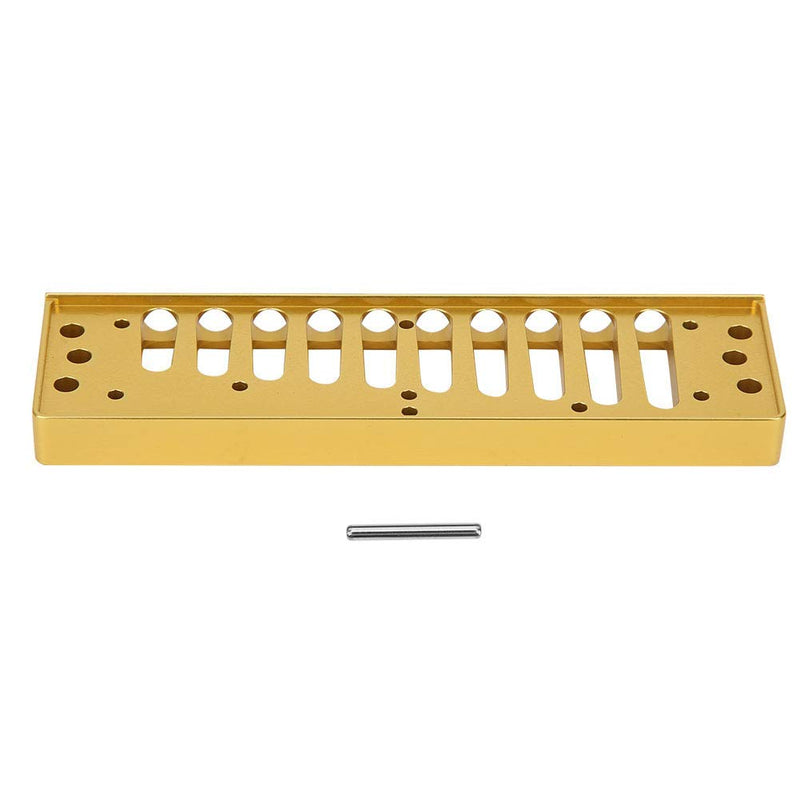 [AUSTRALIA] - Harmonica Comb, Aluminum Alloy Comb Harmonica Part for Hohne SP20 Blues HormonicaComb Accessory 10 Hole Blues Harp Comb(gold) gold 
