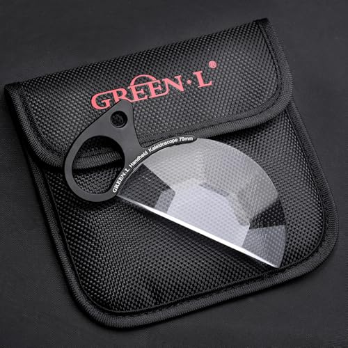 GREEN.L 100mm Handheld Kaleidoscope Filter Prism Lens, Optical Glass Creative Effect Filter for Phone DSLR Camera, with Pouch