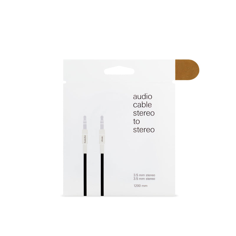 [AUSTRALIA] - teenage engineering textile audio cable 3.5 mm - 3.5 mm, 1200 mm | 47 in (black) 