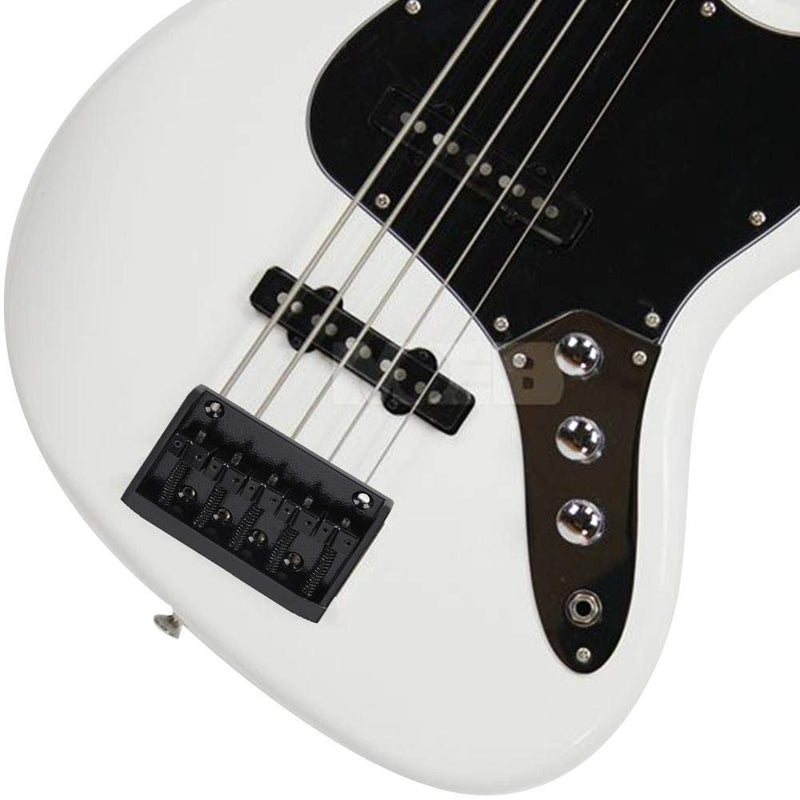 [AUSTRALIA] - Metal 5 String Guitar Saddle Bridge Plate Electric Bass Bridge Tailpiece Replacement Accessory(Black) 