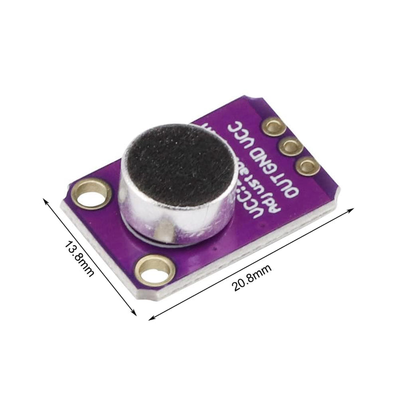 3PCS Electret Microphone Amplifier Module MAX4466 Sound Sensor Module Adjustable Gain Blue Breakout Board for Arduino