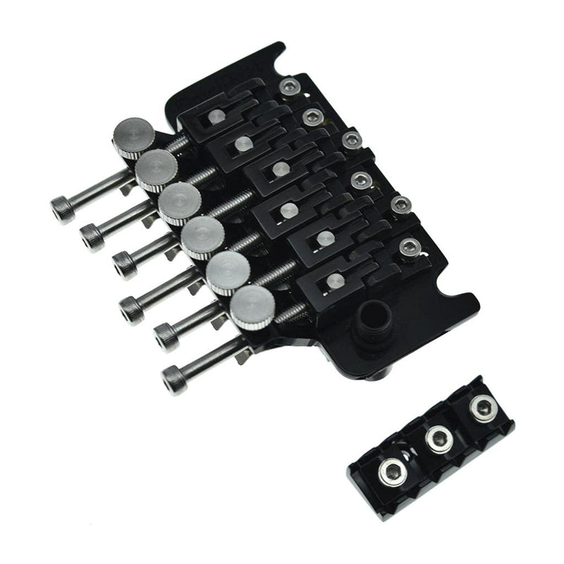 KAISH Whole Set Stainless Steel Tremolo Fine Tuner Screws String Insert Block Saddle Mounting Screws Locking Nut & String Lock Screws for FR Whole Set Steel Screws & Blocks