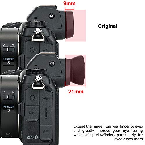 Square DK-29 Eyecup + Extended Round DK-29 Eyecup: Square Z6III Z6II Z7II Z6 Z7 Z5 DK-29 Eye Cup with Extended Round Z6 III Z6 II Z7 II Z 6 Z 7 Z 5 DK-29 Eye Cup