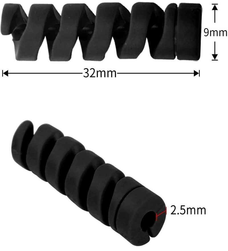 12 Pcs Charger Cable Protector,TP Flexible Cable Saver,Spiral USB Mouse Wire Protector for Headphone Laptop Earphone Cell Phone Wrap Accessories (Black,Pink,Blue,Green)