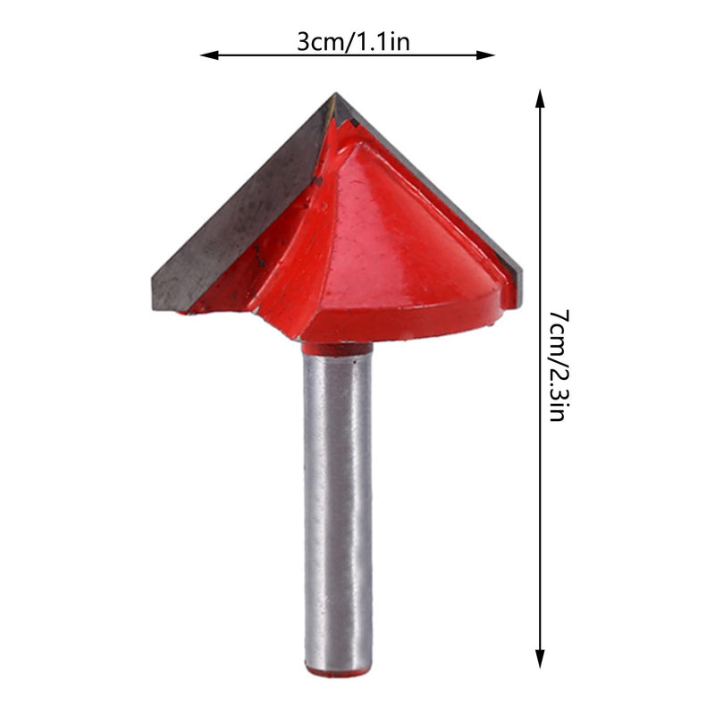 V Groove Milling Cutter, Plasterboard Cutter 90 Degree, V Groove Cutter, 90 Degree Cutter, CNC V-Bit, 14 Shank Router Bit Engraving V Shape Groove Wood Cutter Trim Chamfer Bit Wood Cutter Edge Cutter