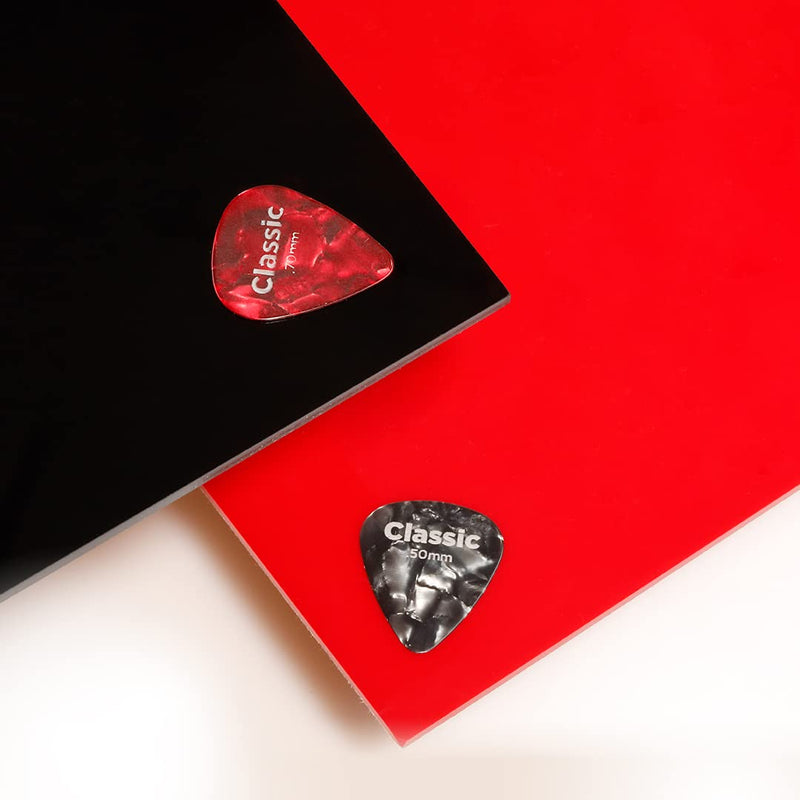 D'Addario Celluloid Guitar Picks - Guitar Accessories - Guitar Picks for Acoustic Guitar, Electric Guitar, Bass Guitar - Natural Feel, Warm Tone - Assorted, Medium 0.70mm, 10 Count (Pack of 1) 10-pack
