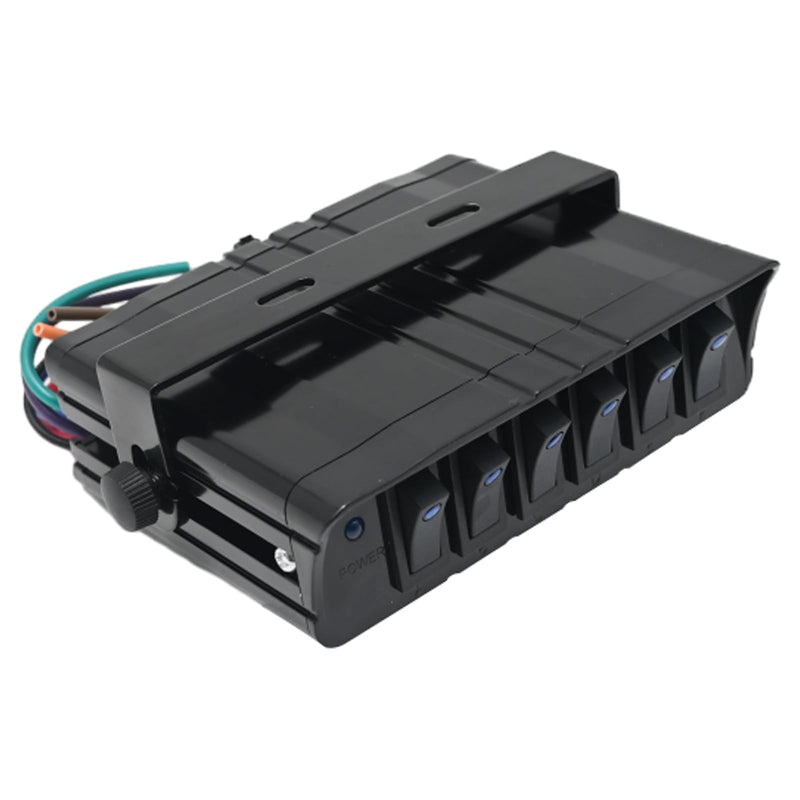 [AUSTRALIA] - EATAKWARD 6 Gang Switch Box Rocker Switch Panel 12V Rocker Switch Box 40 Amp Max ON/Off Switch Panel Box for Car Truck Auto Boat RVs (12 AWG Wires, 12 Volt DC) 