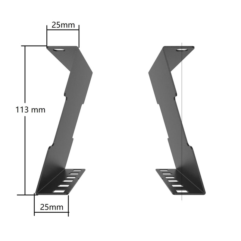 Jingchengmei 2U Server Rack Depth Extender - 4-Inch Deep -Recessed Rack Mount Adapter Kit for Network Rack (2UEXB) 2U High