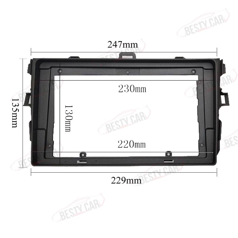 Fits for Toyota Corolla 2006-2012 Car Radio Stereo Fascia Frame Double DIN 9 inch Dash Installation Mounting Kit