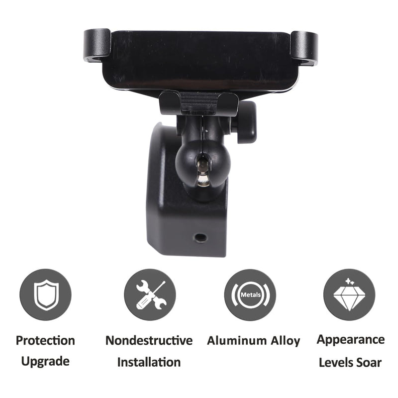 Alumium Alloy Dashboard Side Mobile Phone Holder Trim Compatible with Land Rover Defender 90 110 130 2020-2024 Car Central Control Car Phone Mount (Style B, Left)