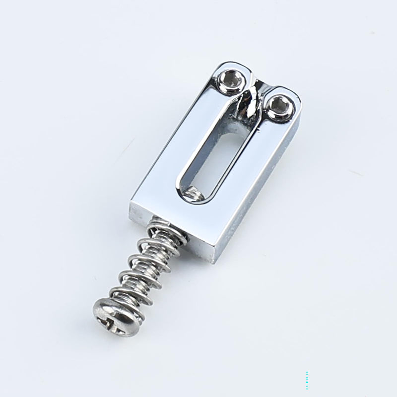[AUSTRALIA] - Guitar Bridge Saddles 10.5mm Zinc Alloy Electric Guitar Saddles Guitar Tremolo Bridge Saddles for Fender Strat St Tele Telecaster 6 String Electric Guitar Replacement Parts (Bright Chrome） Chrome Light 