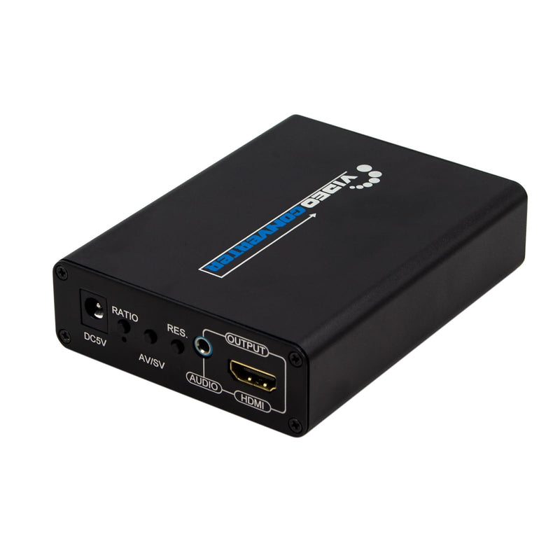 [AUSTRALIA] - Wiistar AV S-Video to HDMI-Compatible Converter S-Video/RCA+L/R Audio to HD+Audio RCA Adapter with Ratio Switch Composite for PAL/NTSC for VHS/VCR/N64/PS2/Wii/DVD HDTV Monitor 