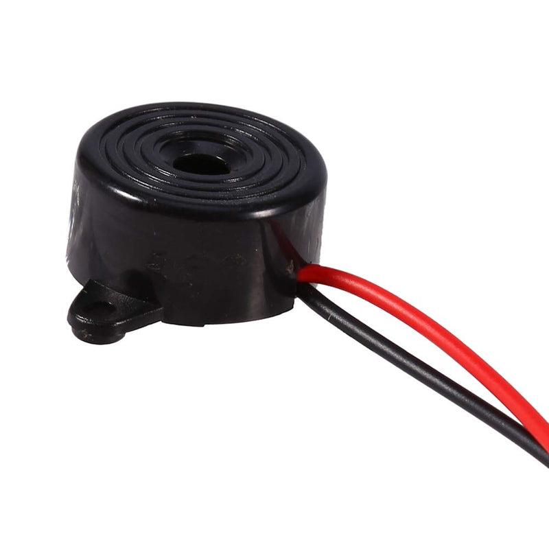 Electronic Buzzer, 3-24 V Piezo Electronic Sound Warning Buzzer Alarm 85-95 dB Continuous Sound Cable Length 100 mm