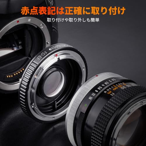 K&F Concept Pro Lens Mount Adapter Compatible for Canon FD FL 35mm SLR Lens to Canon EOS (EF, EF-S) Camera, Compatible with Canon 1D, 1DS, Mark II, III, IV, Digital Rebel T5i, T4i, T3i, T3 Canon FD-EOS