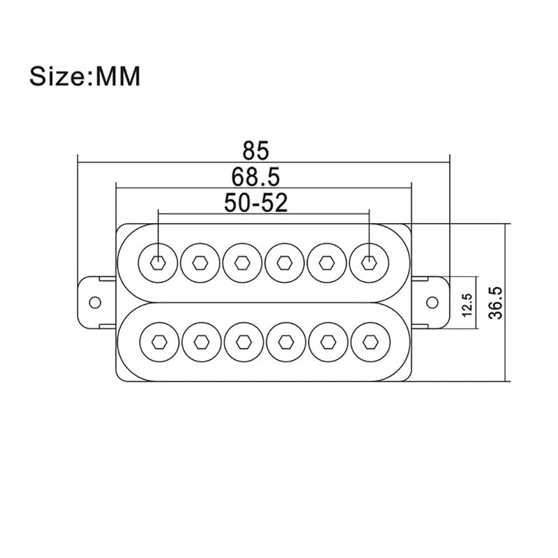 High Output Invader style Guitar Humbucker Pickups Ceramic Magnet Neck and Bridge Pickups For Electric Guitar Parts (Purple) Purple