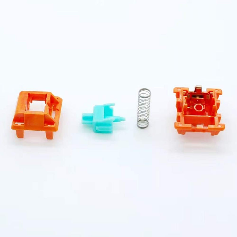 TECSEE Purple Panda PME Material Linear Keyboard Switches | Cherry-Style | Mechanical Gaming Keyboards | Long Stem | Plate Mounted | SMD 5 Pin RGB Switches for Backlit Keyboard (Carrot 90) Carrot 90