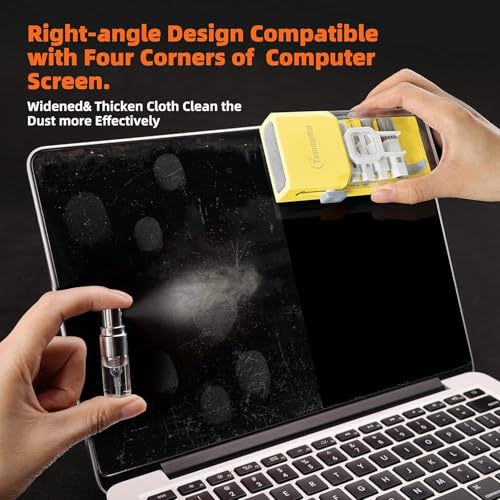 All-in-1 Keyboard Cleaner Laptop Cleaning Kit,Computer Screen-Safe Tools BrightYellow