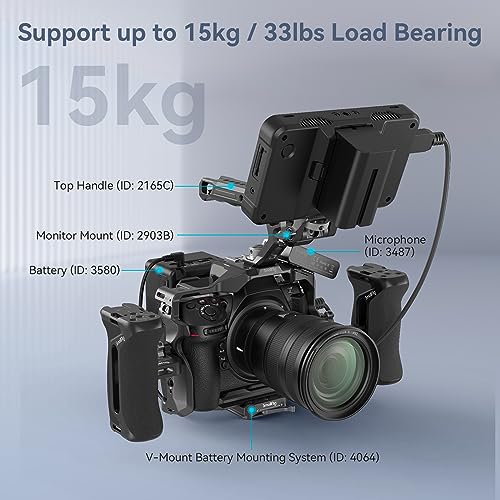 SmallRig Aluminum Side Handle with 1/4"-20 Screws Screws Side Handle