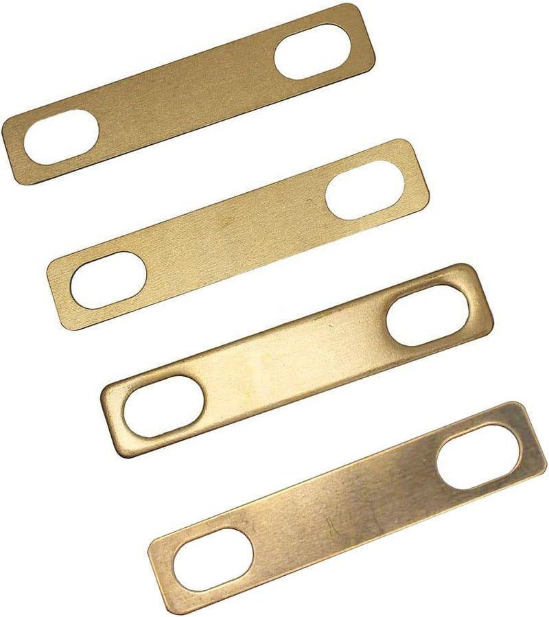 Guitar Neck Shims Brass 10PCS Includes 4Pcs 0.2mm, 4Pcs 0.5mm and 2Pcs 1mm Thickness for Guitar Bass Bolt-on Neck Repair Brass Shims Gold