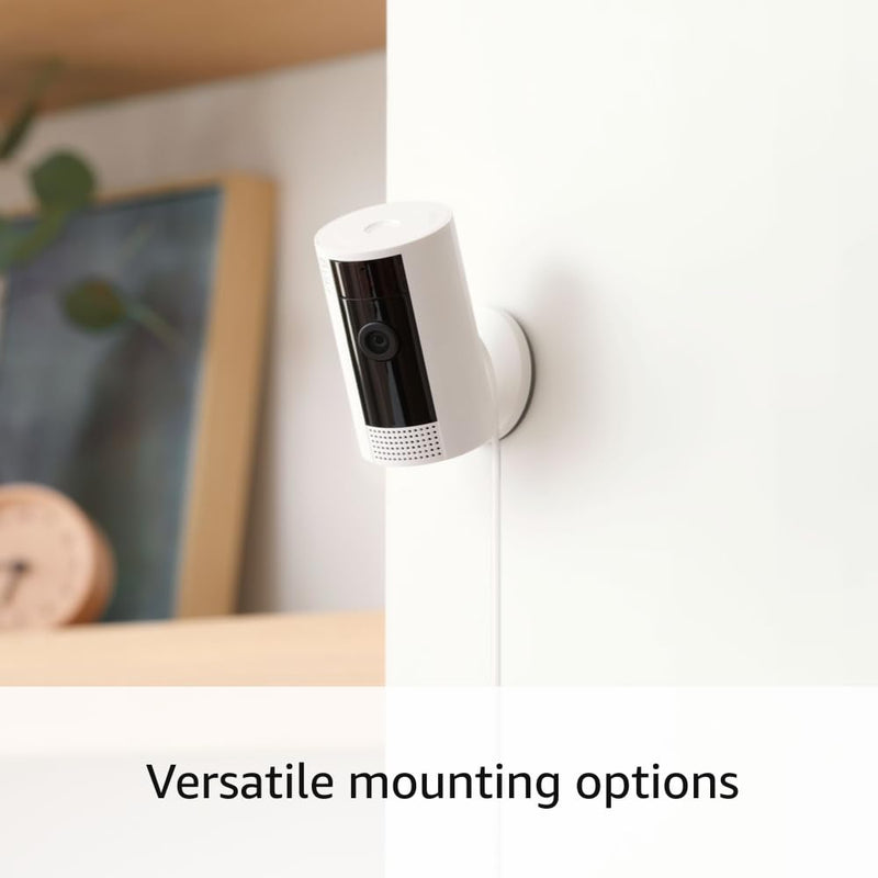 Like-New Ring Indoor Cam, Home or business security in 1080p HD video, White 1 Camera Device only