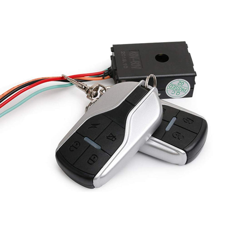 [AUSTRALIA] - Garneck Motorcycle Anti Security Alarm System with Double Remote Waterproof for 48V 60V 64V 72V Scooter Bicycle - Remote Control Random Style 