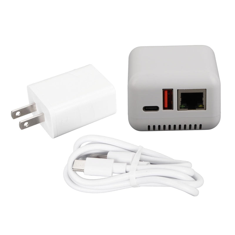 USB 2.0 Network Print Server, 5V LAN Print Share Server Adapter, Print Server for Android iOS, USB Printers, Linux 3.4 100?240V (US Plug 100?240V) US Plug 100‑240V