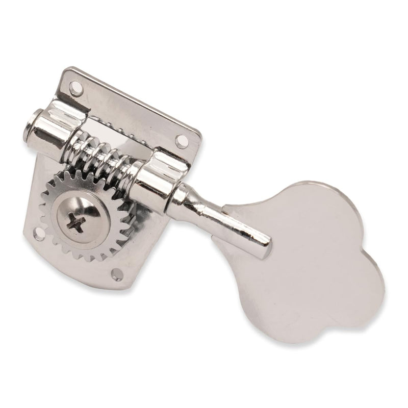 FRETJOYB Bass Tuners (1 Left+3 Right) - 1:22 Ratio Open Gear Machine Heads, Chrome Tuning Key Pegs for Electric Jazz/Precision Bass Guitar String Turners 4 Pcs 1Left+3Right