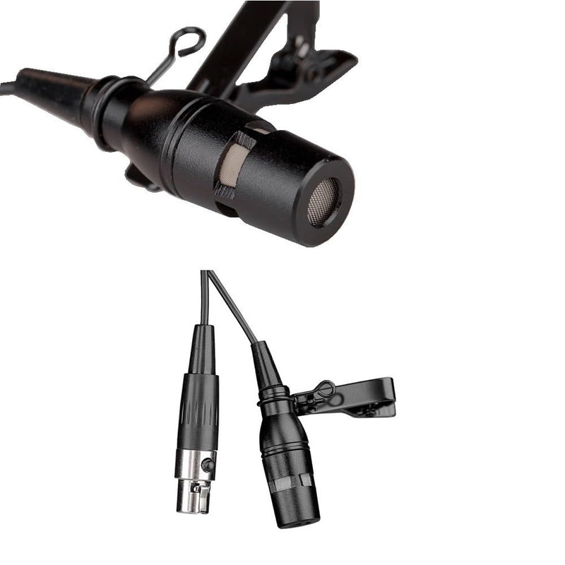 Replacement Lapel mic for SHURE BLX188/CVL Wireless Lavalier Microphone, Unidirectional, ta4f 4 Pins, Black