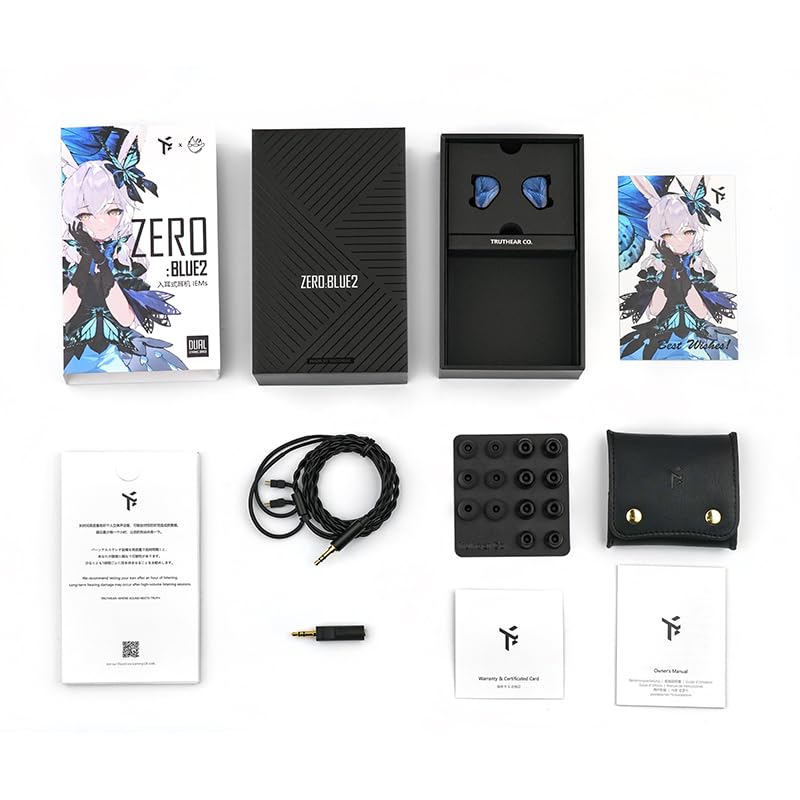 TRUTHEAR x Crinacle Zero:BLUE2 Dual Dynamic Drivers in-Ear Headphone with Detachable Cable (3.5mm) 3.5mm