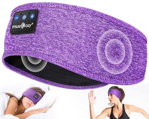 MUSICOZY Sleep Headphones Wireless Bluetooth Headband, Music Sports Sleeping Headband Headphones for Workout, Jogging, Yoga