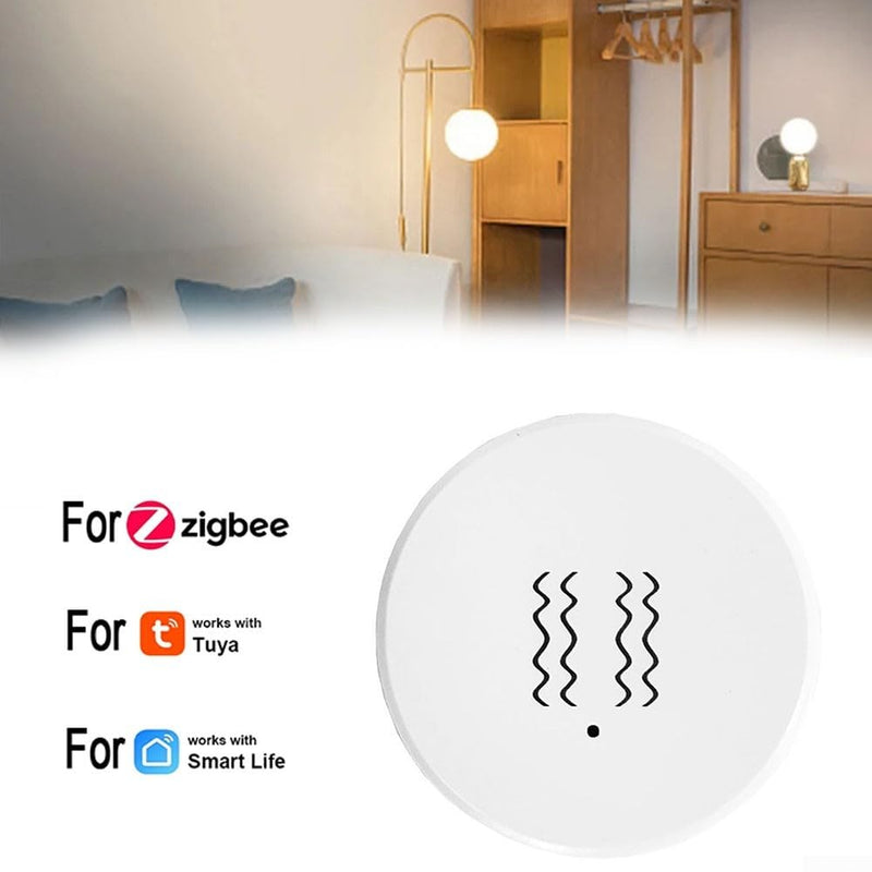 Vibration Sensor for Tuya Zig-bee Smart Vibration Sensor Tilt Sensor Real Time Monitoring Alarm Adjustable Sensitivity 40 x 40 x 13 mm