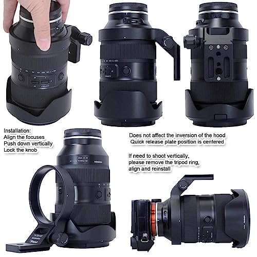 Metal Tripod Mount Ring Lens Collar Compatible with Tamron 35-150mm f/2-2.8 Di III VXD A058 E Mount, Lens Support Holder Bracket Bottom is Arca-Swiss Fit Quick Release Plate Feature Dovetail Groove