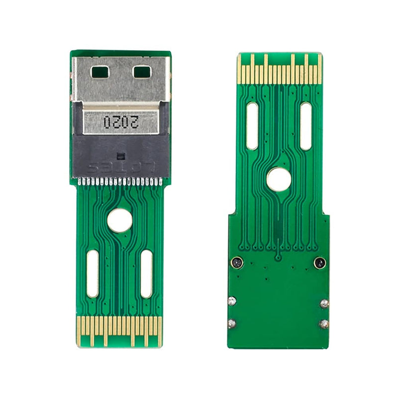 NFHK PCI-E Slimline SAS 4.0 SFF-8654 4i 38pin to SFF-8654 38pin Male to Female Extender Adapter Test Tools Green 4i
