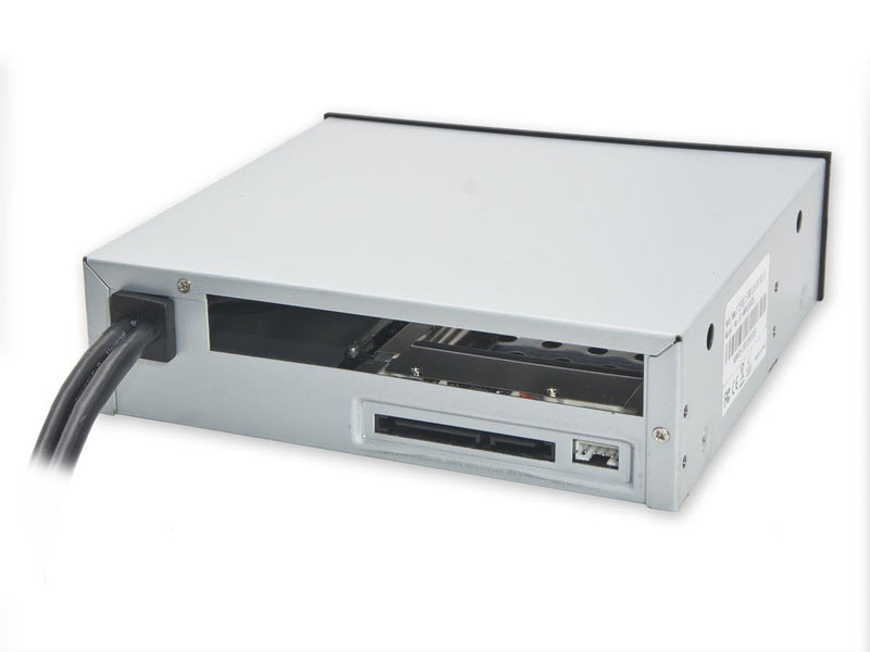 Syba 5.25" Bay Adapter for Slim Optical Drive, 2.5" Trayless Rack for Hard Drives HDD SSD, USB Hub - SY-MRA55005