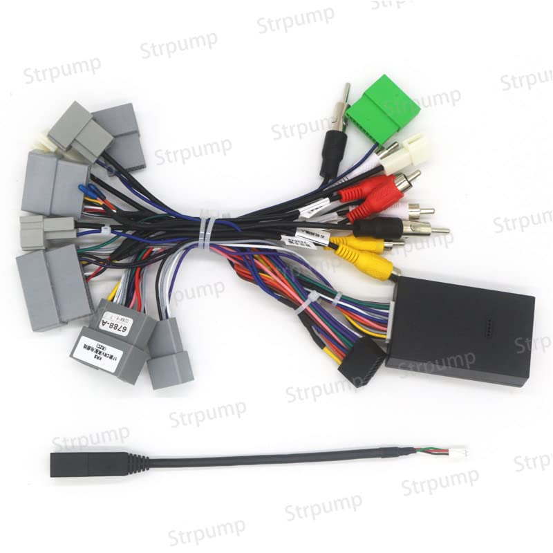 16pin Car Radio Stereo Power Retrofit Harness Cable Wire for Honda Civic 1.5T 16-20 CRV 17-22 Breeze 2020+Canbus Box Antenna USB Adapter High Trim Support OEM Camera