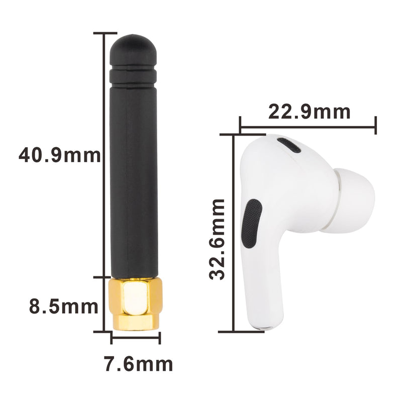 2 Packs Small WiFi Antenna 2.4GHz 5GHz 5.8GHz Dual Band Mini WiFi Antenna RP-SMA Antennas for PC Computer Network Card FPV WiFi Router Bluetooth USB Adapter Wireless Camera RP-SMA Male