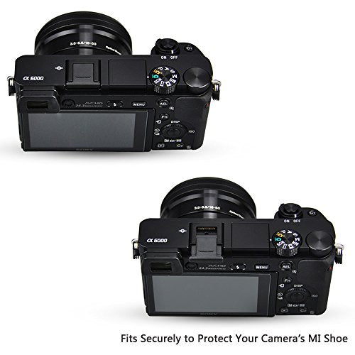 JJC 2-Pack FDA-EP20 Eyecup Eyepiece Eye Cup & FA-SHC1M Hot Shoe Cover Cap for Sony A6700 Camera