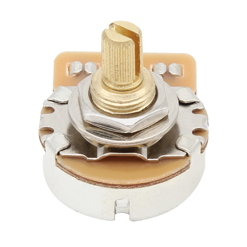 FLEOR 500K Audio Pots 15.5mm Short Split Shaft Guitar Potentiometer, Pack of 2 15.5mm Short Shaft A500K