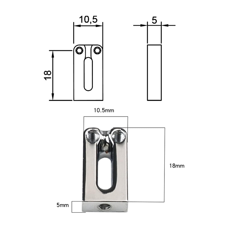 [AUSTRALIA] - Guitar Bridge Saddles 10.5mm Zinc Alloy Electric Guitar Saddles Guitar Tremolo Bridge Saddles for Fender Strat St Tele Telecaster 6 String Electric Guitar Replacement Parts (Bright Chrome） Chrome Light 