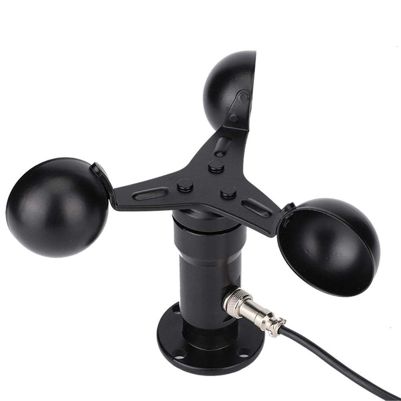 MAGT Wind Speed Sensor, Pulse Signal Output Aluminium Alloy Wind Speed Meter Practical Wind Gauge Anemometer 3 Cups