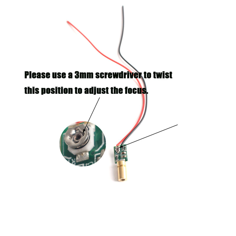 Green Laser Module Industrial Laser Module Adjustable Focal Length 6 mm Point (2) Point-2pack
