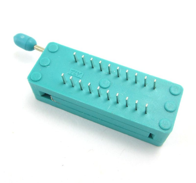 DollaTek 5pcs Universal IC Test ZIF Socket 20 Pin 2.54mm Spacing for Microcontroller Chip Breadboard Program ICs
