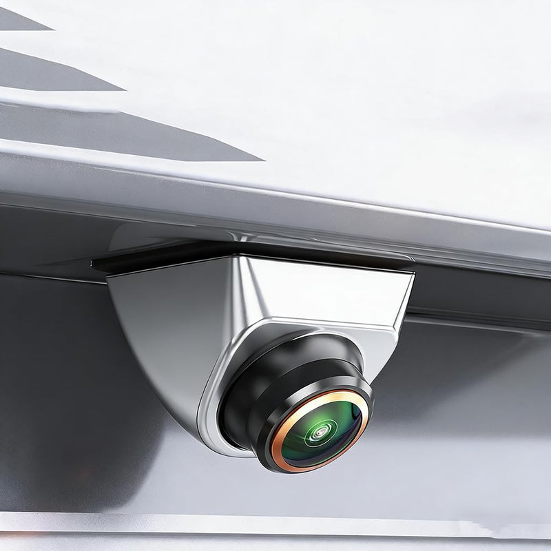 AHD 720P/CVBS Backup/Front View Camera Adjustable Fisheye Lens Cam with 4Pin to RCA Cable & Vehicle Camera for Cars SUVs Pickups Trucks RVs 170° Wide View Angle Night Vision & Silver Camera